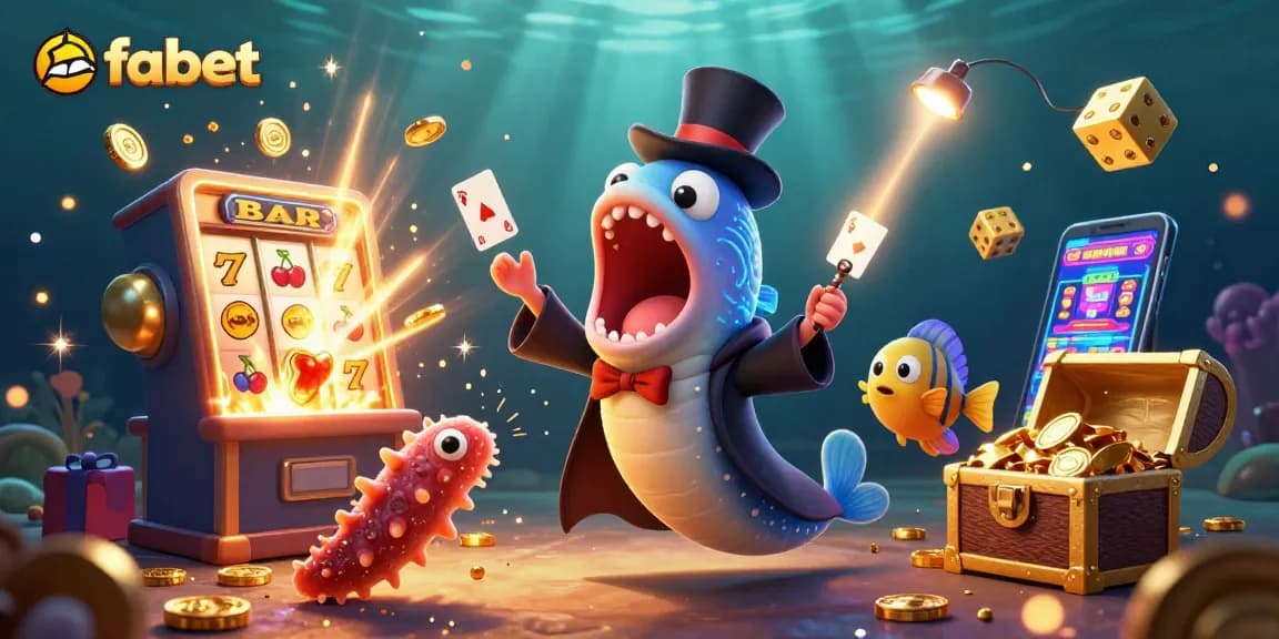 Experience fabet's magical casino adventure with vibrant sea creatures and dynamic slots.