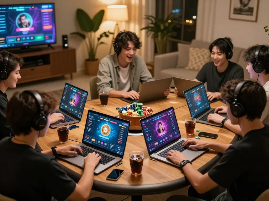 Engaged players experiencing professional online poker gameplay on da88 platform showcasing vibrant user interface