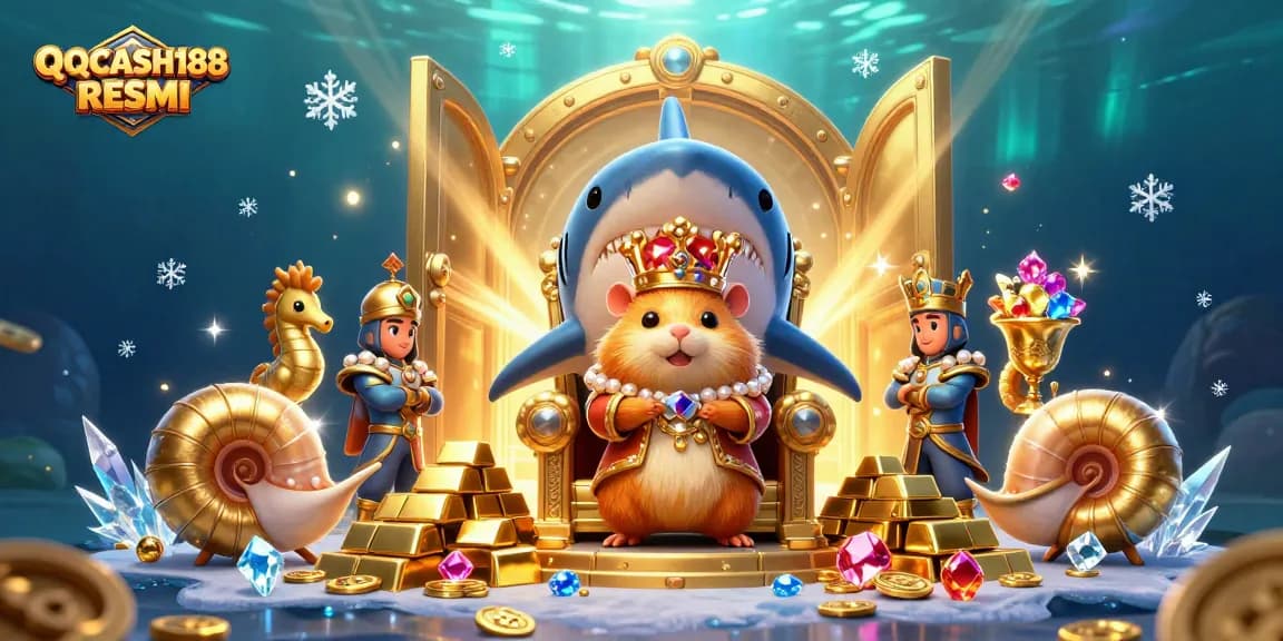 Experience thrilling gameplay with QQCASH188 RESMI in a vibrant underwater casino setting.