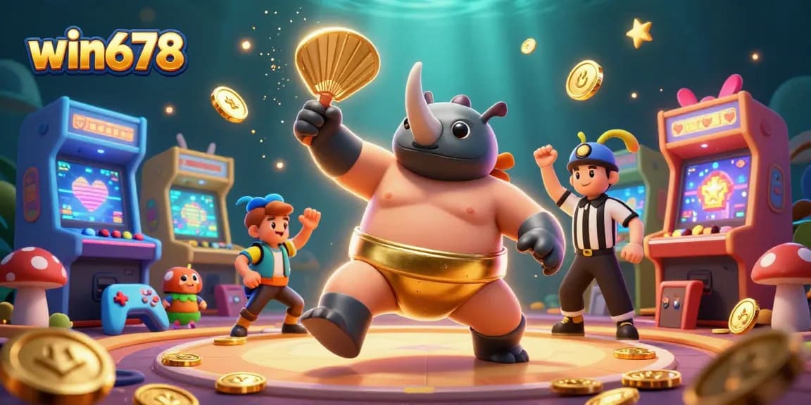 win678 players enjoy a dynamic virtual casino scene with fight-themed entertainment and glowing prizes.