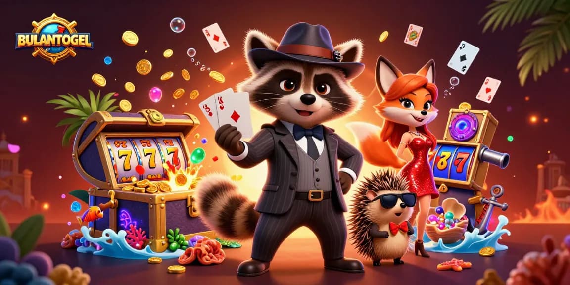 Hit the jackpot with BULANTOGEL in this vibrant, engaging casino scene.
