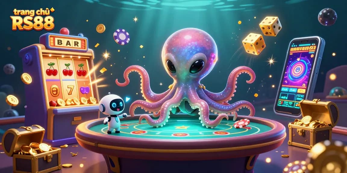 Experience thrilling gaming at trang chủ RS88 with an interactive poker scene featuring fantastical characters and exciting casino elements.