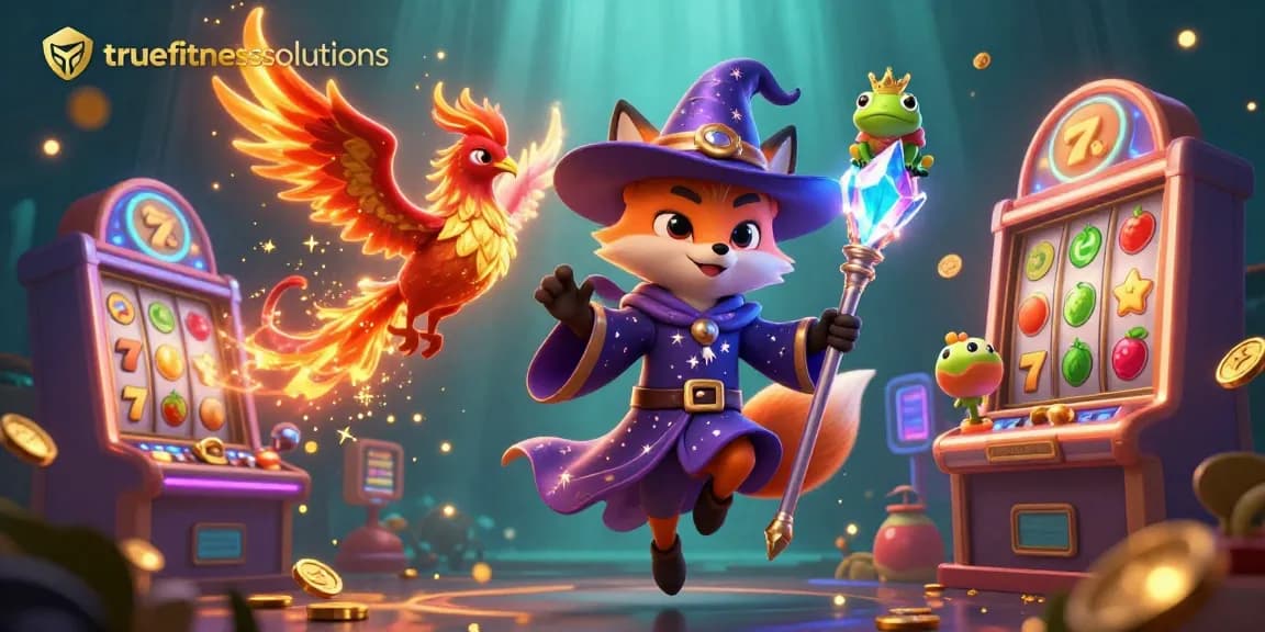 truefitnesssolutions offers an engaging casino atmosphere with whimsical characters and exciting slot machine action.