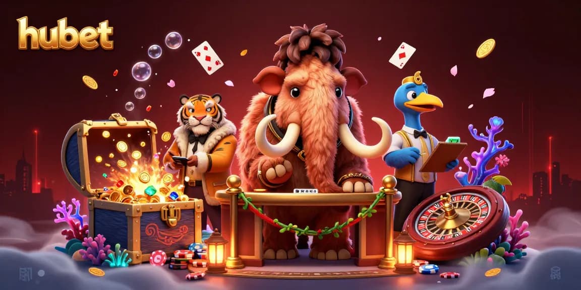 Join the hubet excitement as a woolly mammoth bouncer checks IDs at a dynamic casino entrance.