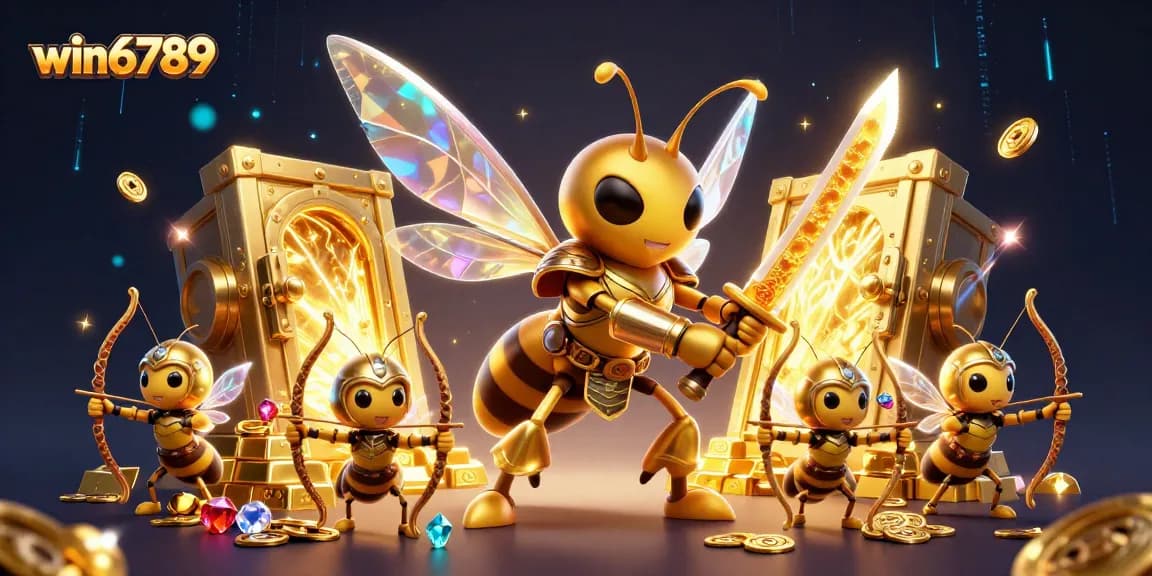 Engage with thrilling action at win6789, where a golden hornet samurai guards treasure and epic gaming.