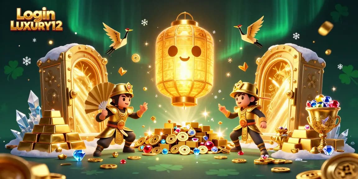 Login LUXURY12 merasakan keseruan bermain slot dengan karakter kartun dan efek kilauan emas yang menawan.
