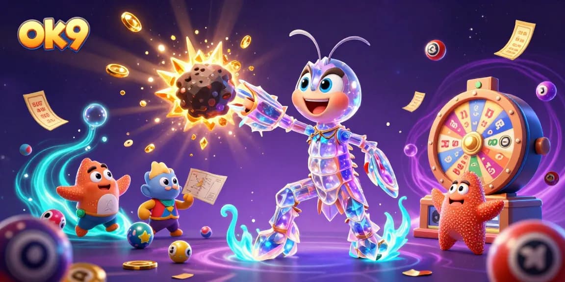 Experience thrilling fun with ok9, where galactic creatures interact with vibrant casino elements.