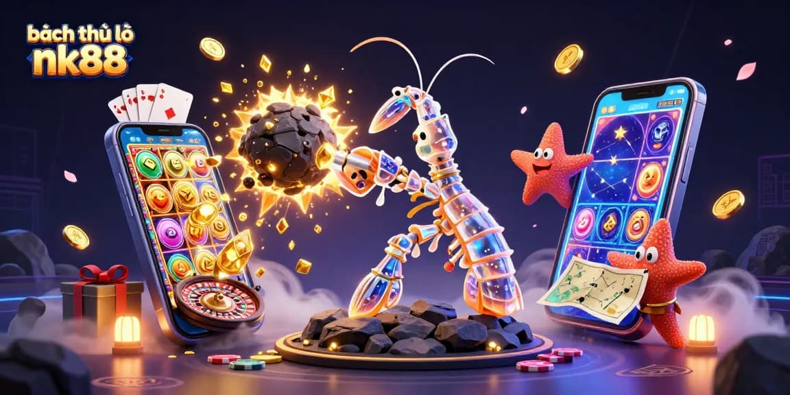 Engage in "bạch thủ lô nk88" strategies with a galactic samurai, as explosive fortunes await in this vibrant casino scene.