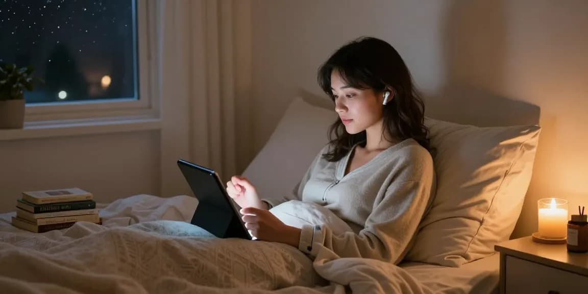 Engaging with an nsfw ai girlfriend in a cozy bedroom setting at night