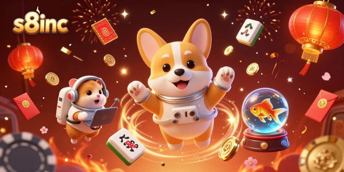 S8inc captivates players in a vibrant space casino with floating treasures and animated characters