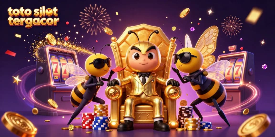 Experience thrilling gameplay with toto slot tergacor, showcasing a vibrant casino scene with colorful slot machines and characters.
