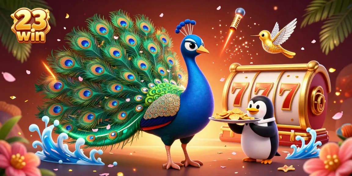 Engage with excitement at 23 win featuring vibrant 3D characters amidst dynamic gambling elements.