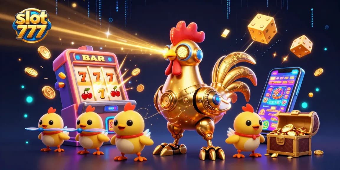 Spin and win big with slot 777 in an ultra-detailed 3D casino scene packed with action.