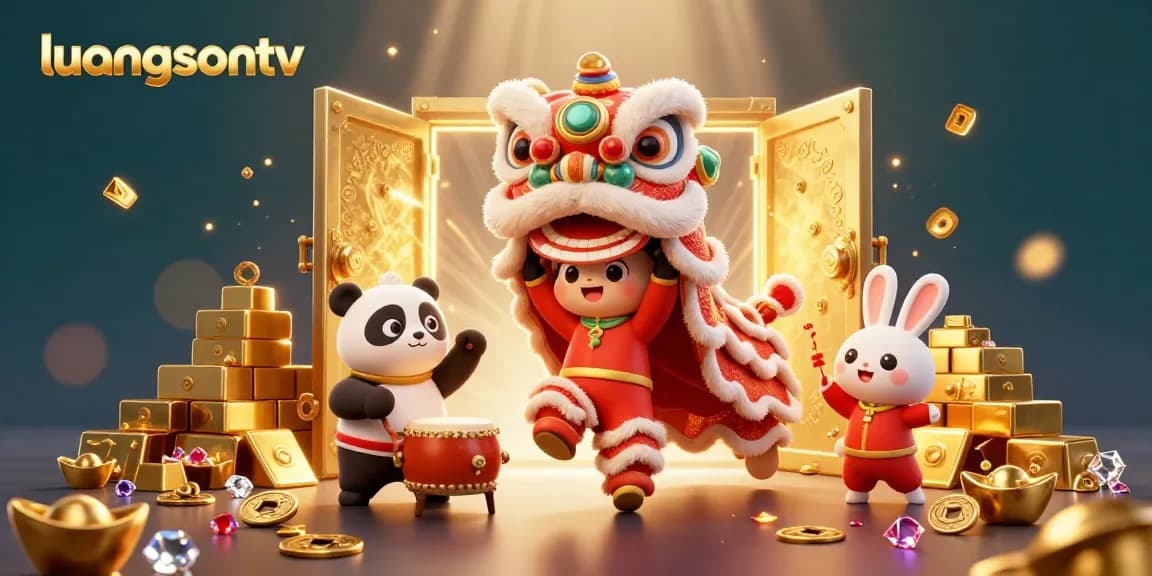 Engage with the vibrant gambling scene of luongsontv featuring a lively lion dance and captivating treasures.