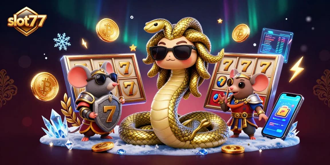 Engage in thrilling slot777 adventures with Medusa and a warrior mouse amidst dynamic game elements.