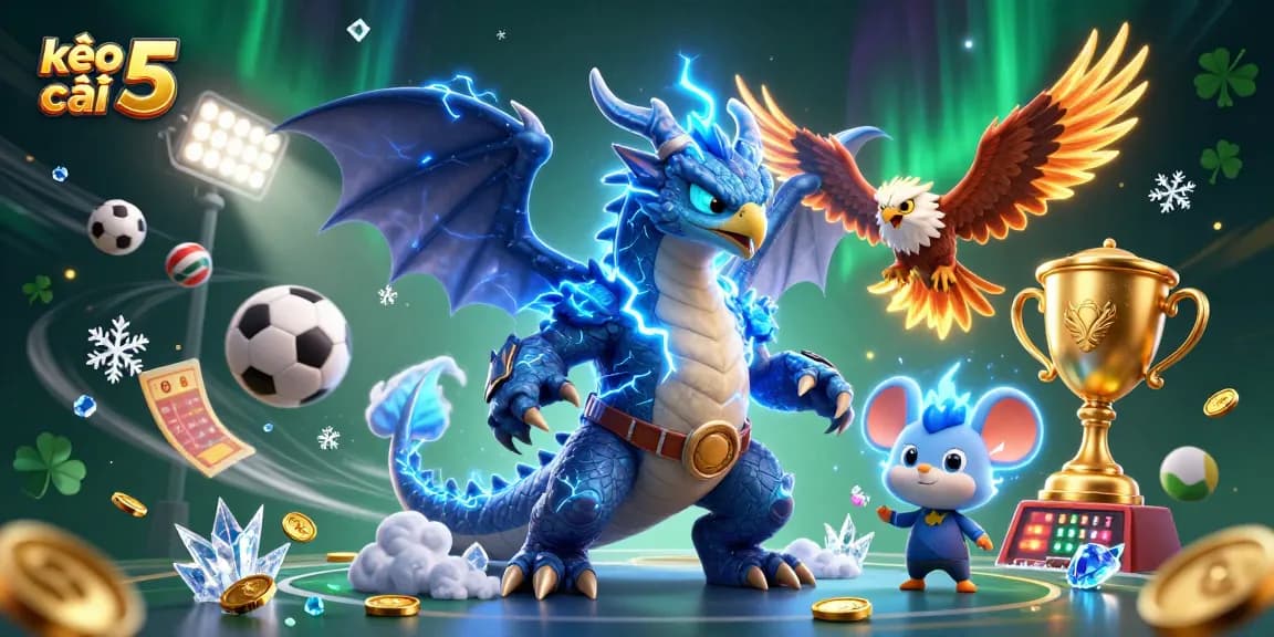 Engage with kèo nhà cái 5 in thrilling sports betting, featuring dynamic characters and energetic game elements.