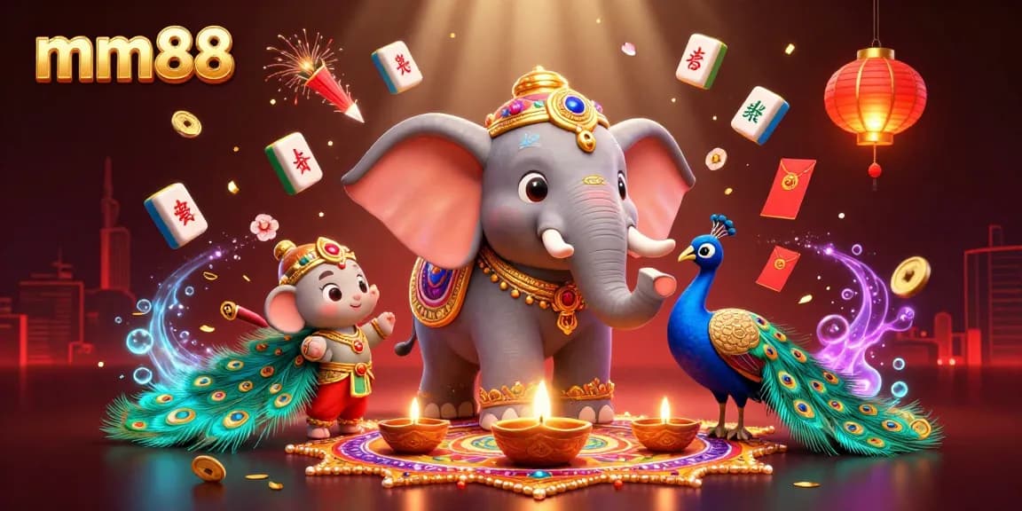 Engage with mm88's thrilling casino world featuring vibrant 3D characters and rich, dynamic gaming elements.