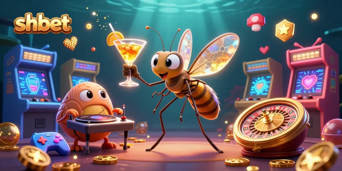 Engage with shbet's vibrant gambling scene featuring a unique casino mascot and dynamic gaming elements.