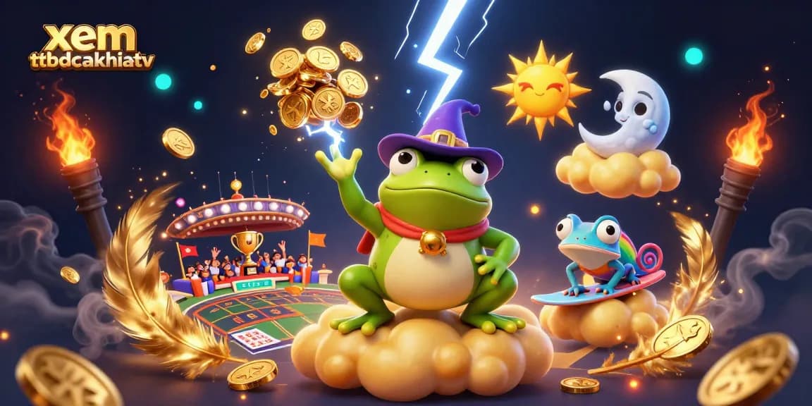 Xem ttbdcakhiatv offers an exciting sports betting experience with dynamic elements like coins and trophies.