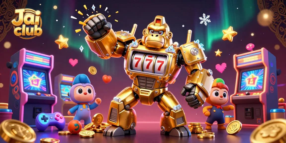 Experience thrilling wins with Jai club's golden gorilla mech and dynamic gaming elements!