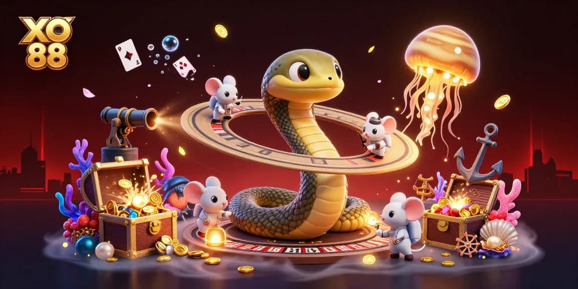 Experience the thrill of XO 88 with astronaut mice placing bets on a roulette wheel made of Saturn’s rings.