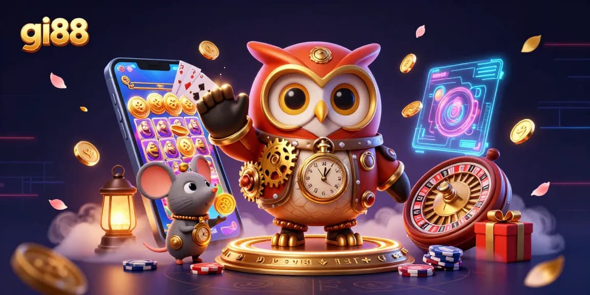 Win big at gi88 with a lively casino scene featuring dynamic characters and vibrant game elements.
