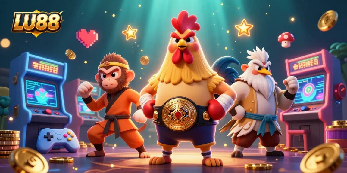 LU88 casino features lively characters and arcade game elements for immersive gaming.