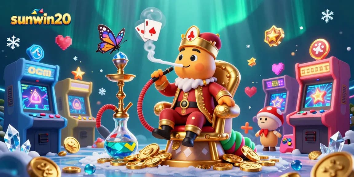Engage with sunwin20's vibrant casino adventure featuring a whimsical caterpillar and game elements.