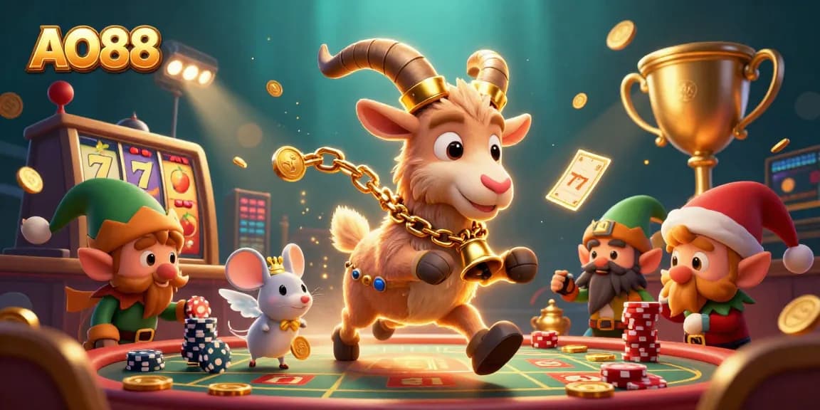 Enjoy thrilling slots at AO88’s festive casino, featuring Krampus and lively game elements.