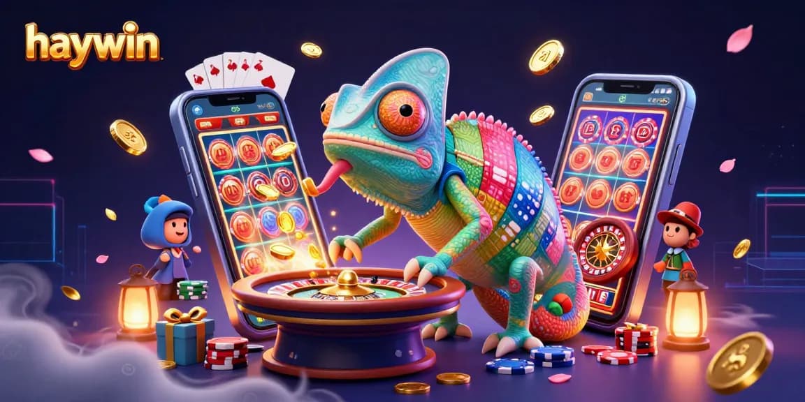Experience excitement at Haywin's casino with vibrant slot games and lively gaming elements.