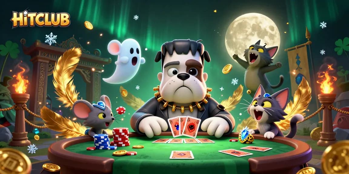 Engage in winning strategies at HITCLUB with an exciting 3D casino scene featuring unique characters and rich game elements.