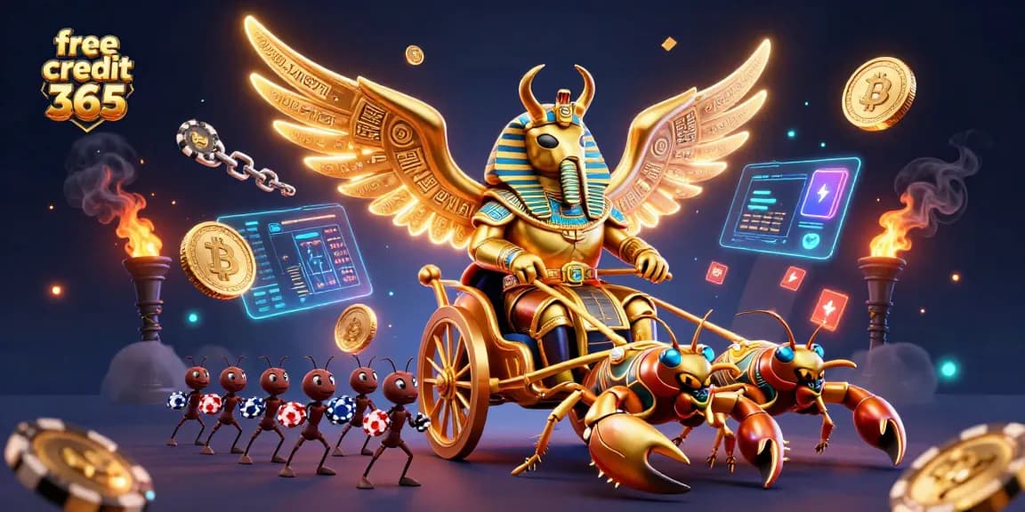 Experience thrilling gameplay with free credit 365 at vibrant online casinos featuring dynamic 3D elements.