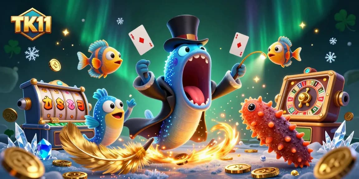 TK11 delivers thrilling gaming experiences with bioluminescent characters in an ultra-detailed casino scene.