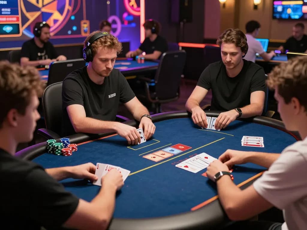 MAX 88 players engaged in an exciting online poker game with vibrant digital interface
