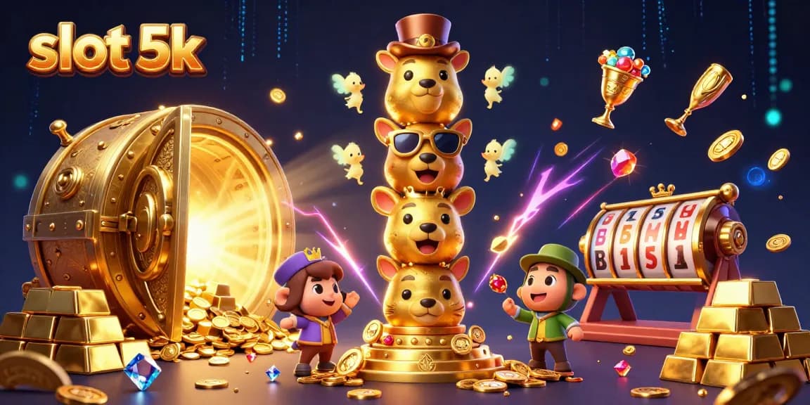Engage in thrilling gameplay at slot 5k with vibrant treasures and dynamic casino elements.