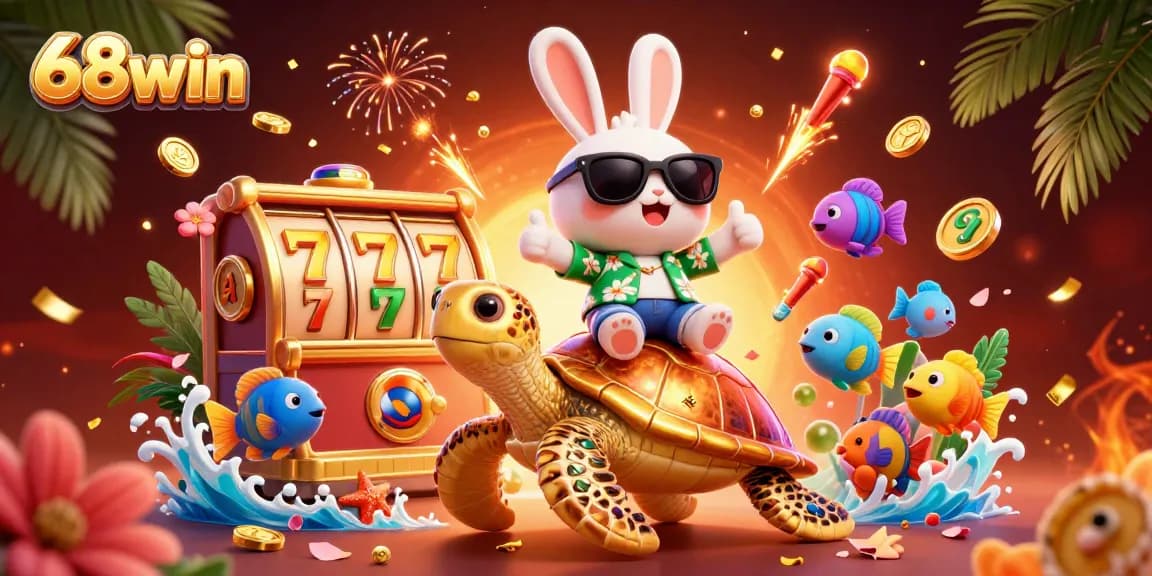 Spin the slots and win with 68win's delightful characters and festive 3D casino elements