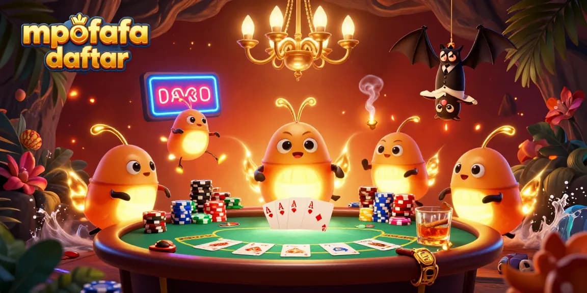 Experience excitement with mpofafa daftar as glowworms light up a vibrant cave casino scene.