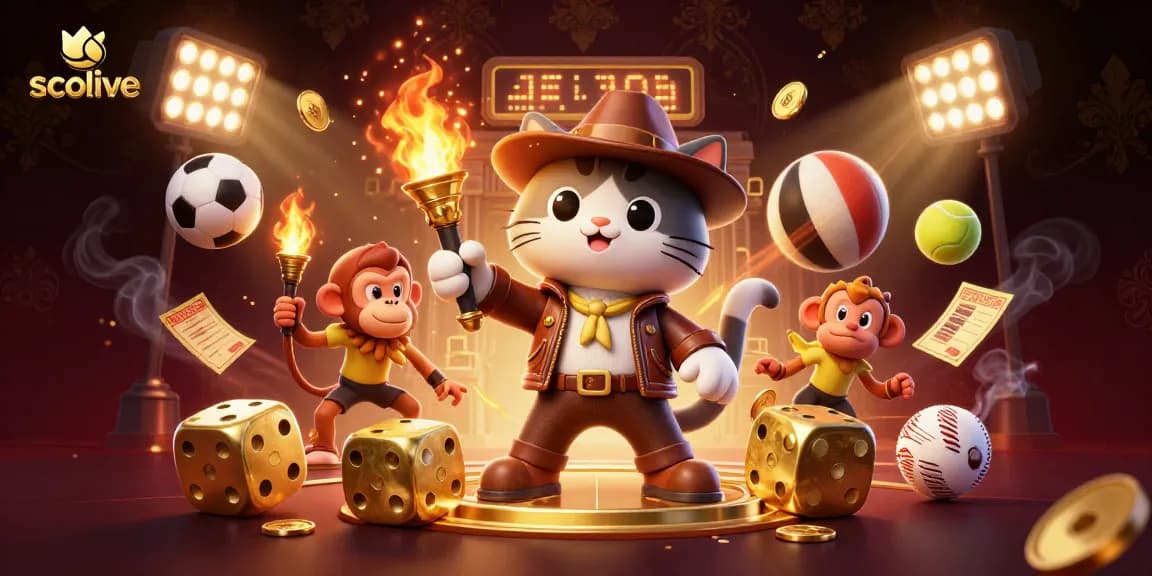 Socolive offers an immersive sports experience with dynamic gambling illustrations featuring exciting gameplay elements.