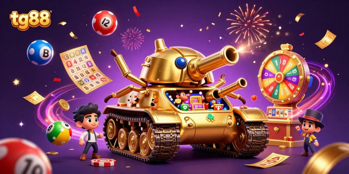 Experience thrilling casino gameplay with tg88's vibrant 3D golden beetle tank, featuring mini casino delights.