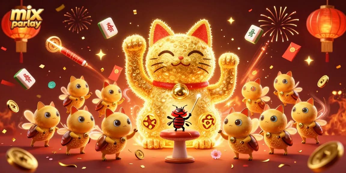Engage in mix parlay betting with vibrant symbols and a magical atmosphere in this 3D illustration.