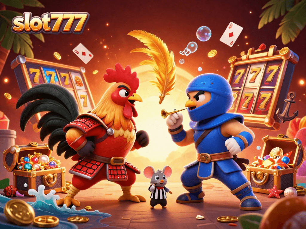 Engage with slot777 and experience thrilling gameplay with vibrant roosters and slot elements.
