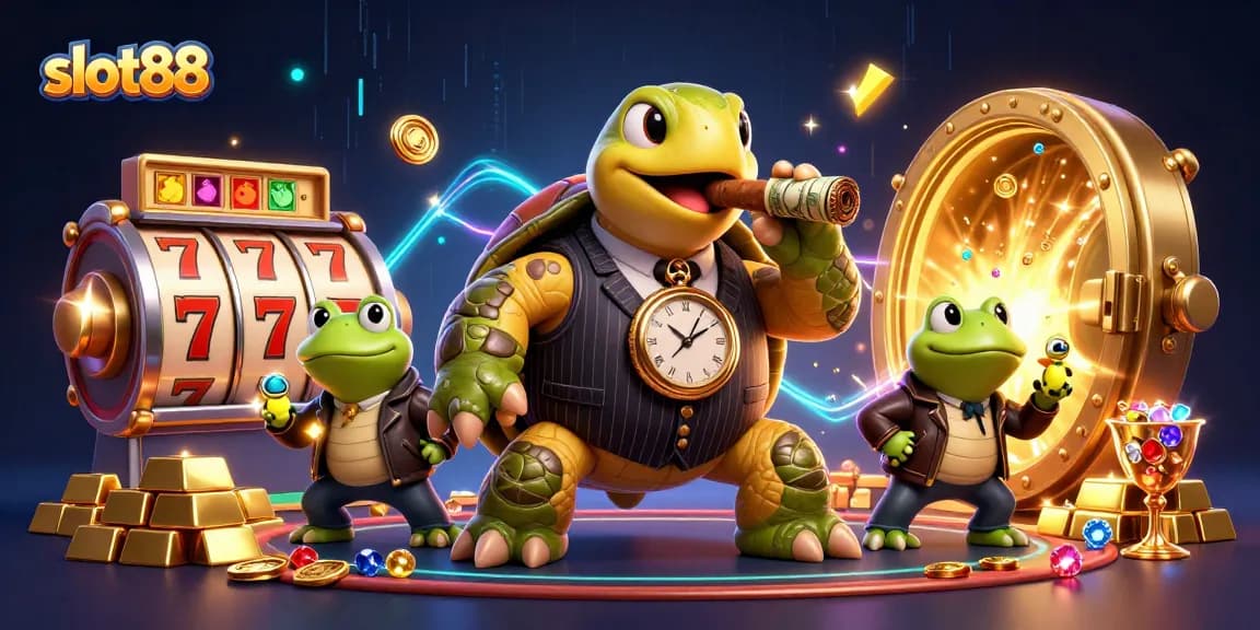 Menangkan jackpot besar di slot88 dengan karakter unik dan gemerlap kasino.