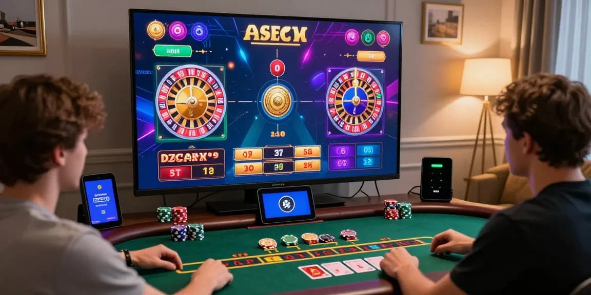 Engaging online casino experience at https://dsam.org.uk, featuring players at a live dealer game in a modern setting.