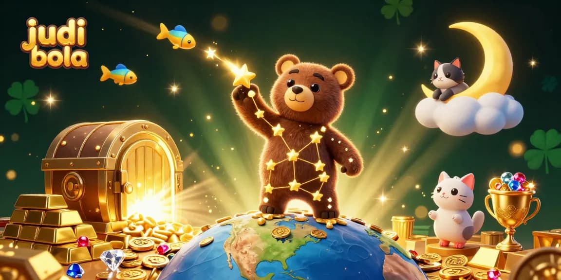 Engage in judi bola with vibrant illustrations showing sports betting excitement and wealth.