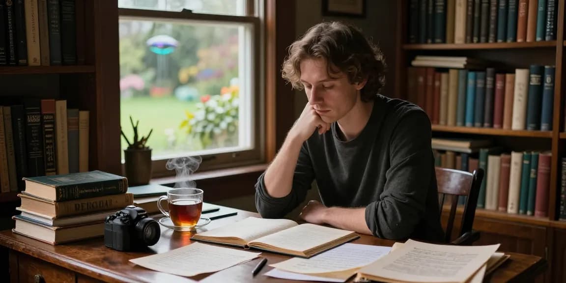 A writer at https://tallengreenfield.com reflects on blending spirituality and UFO studies in a cozy, inspiring space.