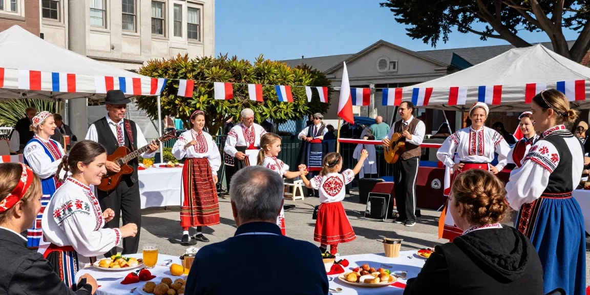Community event celebrating Polish culture in San Francisco at https://www.sfpol.com/ with vibrant activities and traditional music.
