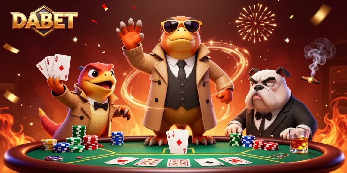DABET raptors in a trench coat amusingly trying to enter a VIP casino lounge.