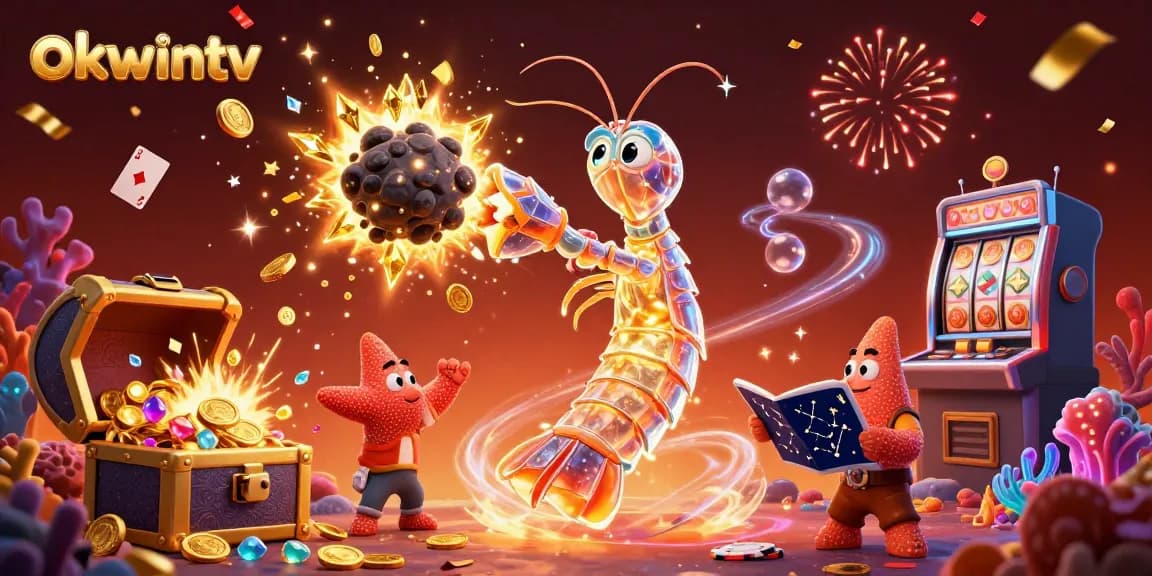 Experience the excitement of okwintv with a galactic samurai and vibrant casino elements.