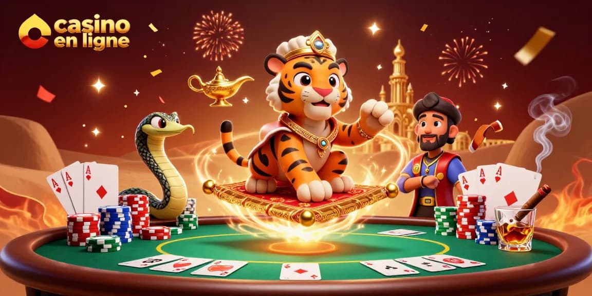 Découvrez le carnaval du jeu de casino en ligne avec un sultan et des éléments festifs.