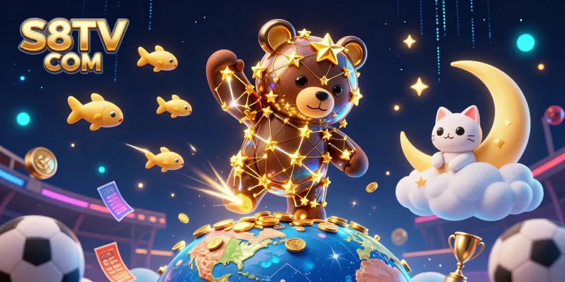 Scoop winnings at S8TV COM with dynamic sports betting elements and vibrant characters.